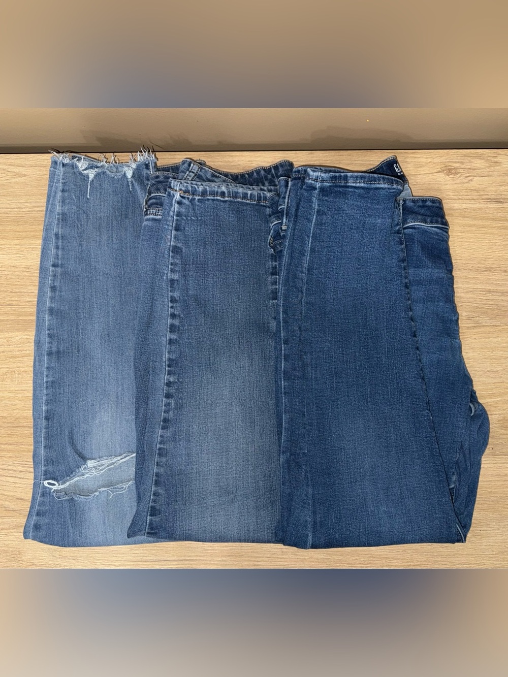 BUNDLE OF 3 of Blue Denim Jeans - Mixed Brands. Size 16. - Picture 6 of 7